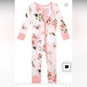 Posh Peanut pink floral pajamas NWT